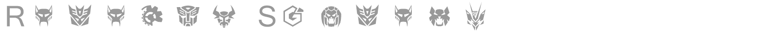 Robofan Symbol font preview